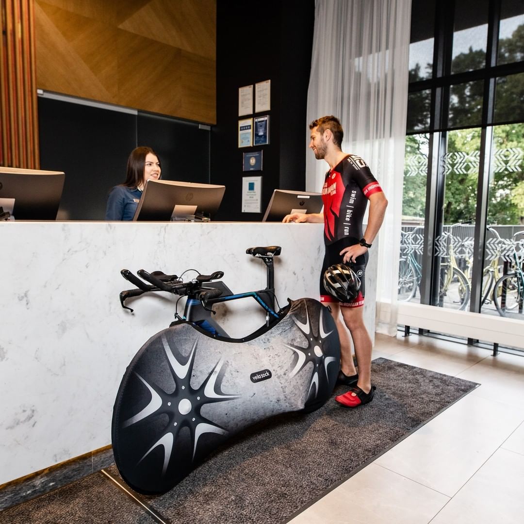 Bicycle cover in a hotel