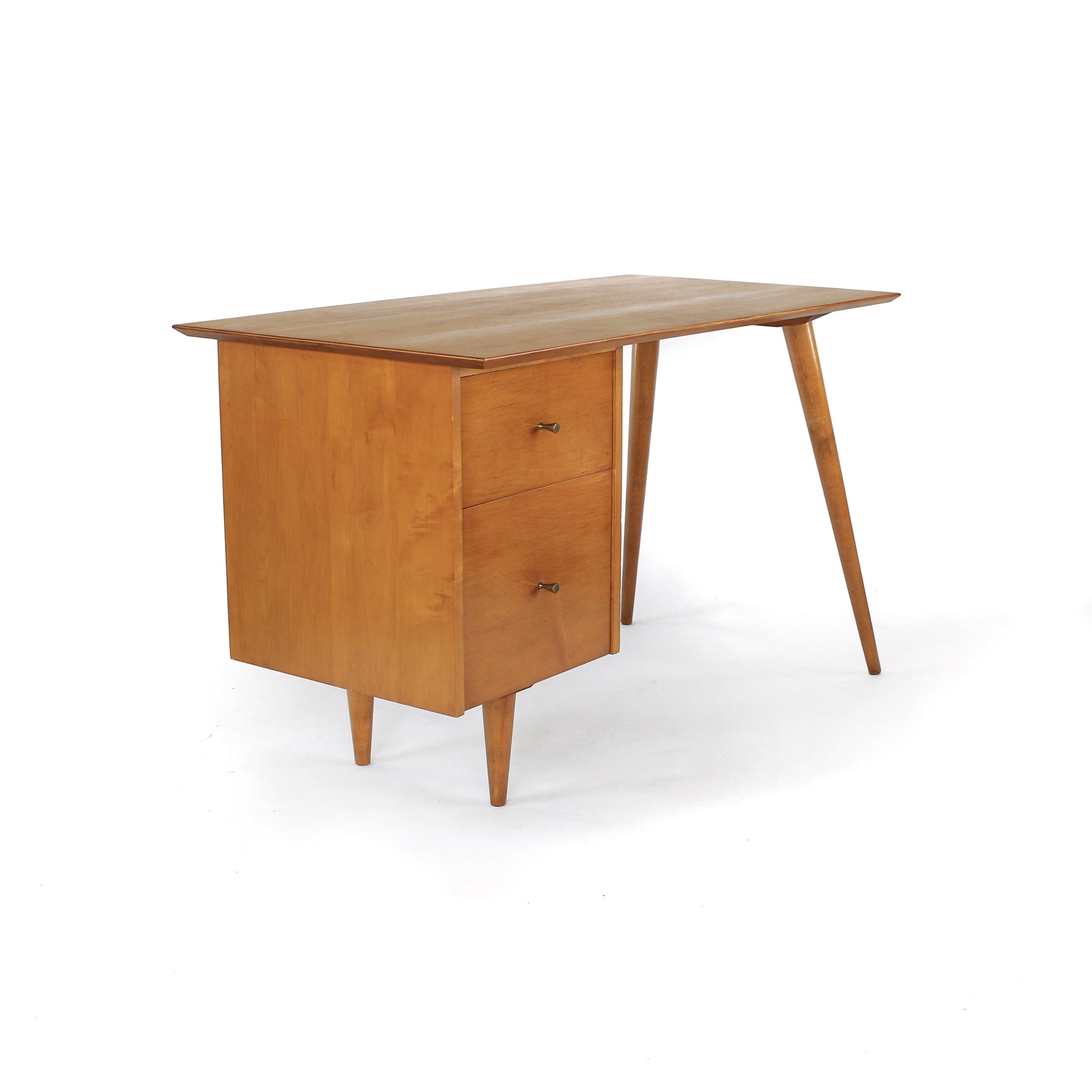 Paul Mccobb Planner Group Desk In Solid Maple By Winchendon
