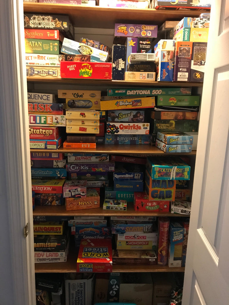 My parents' board game closet