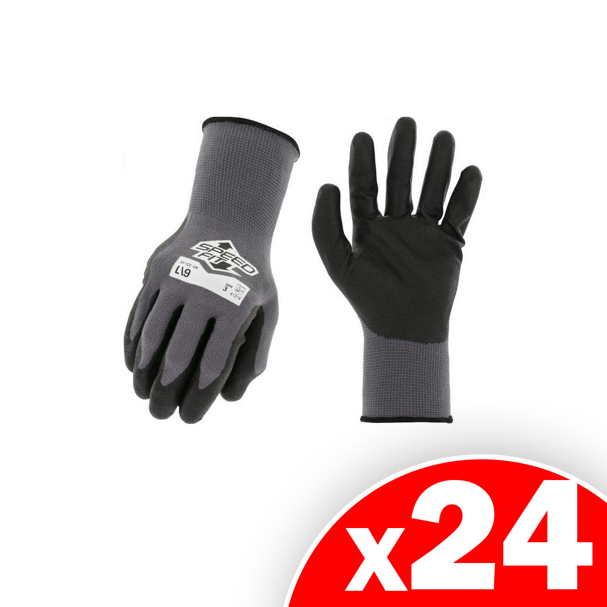 Image of Mechanix Wear Nitrile Coated Cut-Resistant Nylon Gloves, 24 Pack