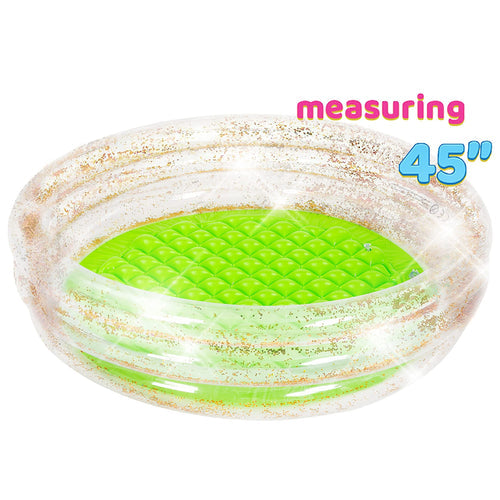 Image of SLOOSH - 45in Inflatable Pool Glitter Transparent Kiddie Pool