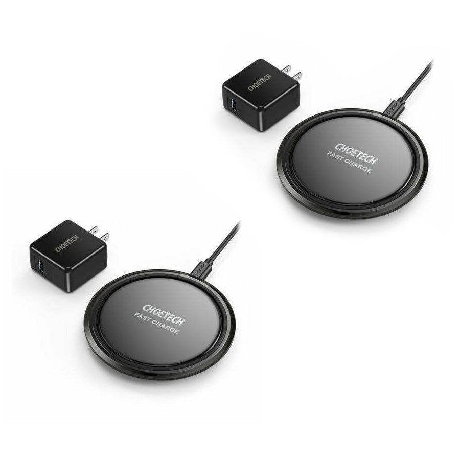 Image of Choetech Qi Certified 7.5W Fast Wireless Charger, 2 Pack