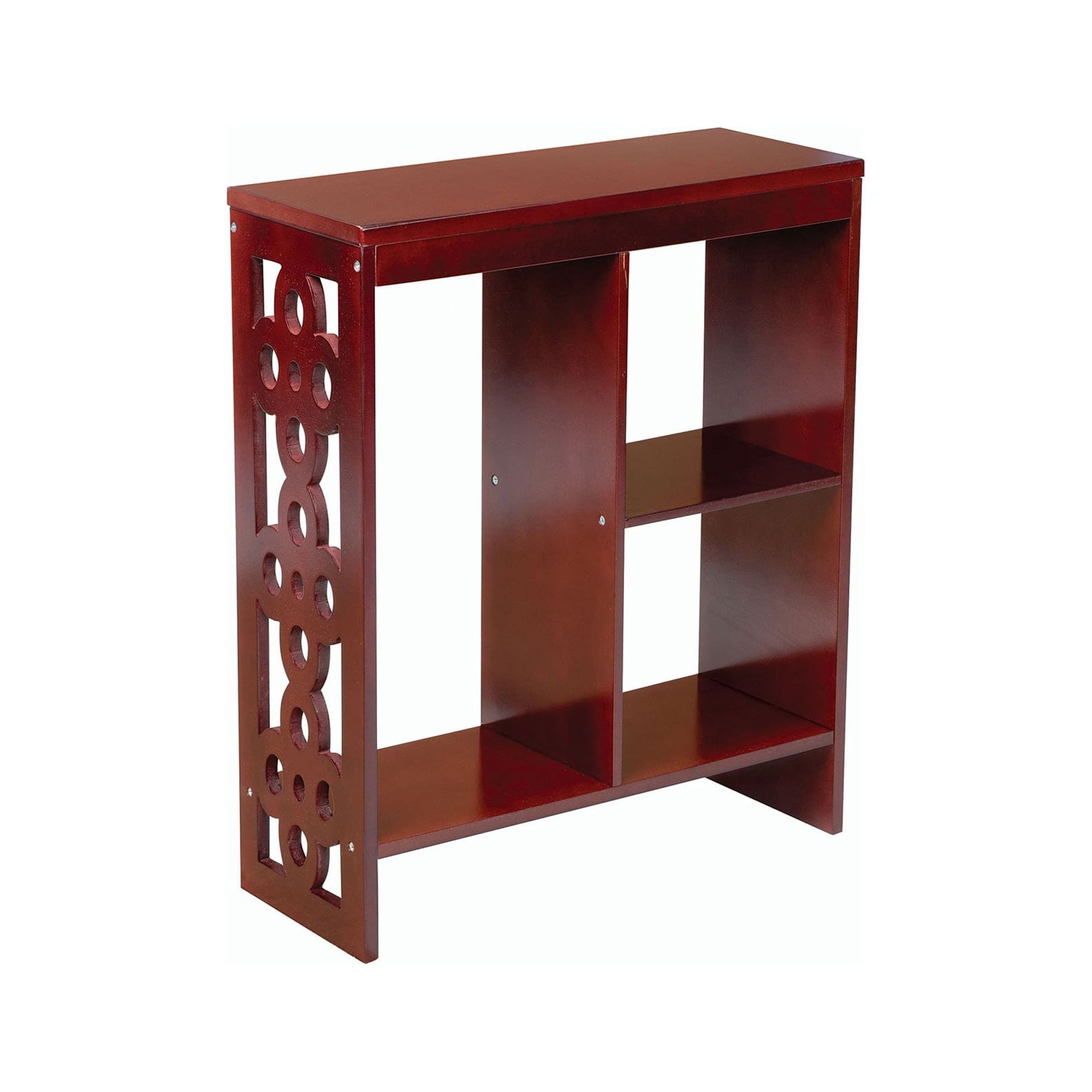 Image of ETNA Products ETNA Slim End Table with Shelves, Narrow Side Table with Storage