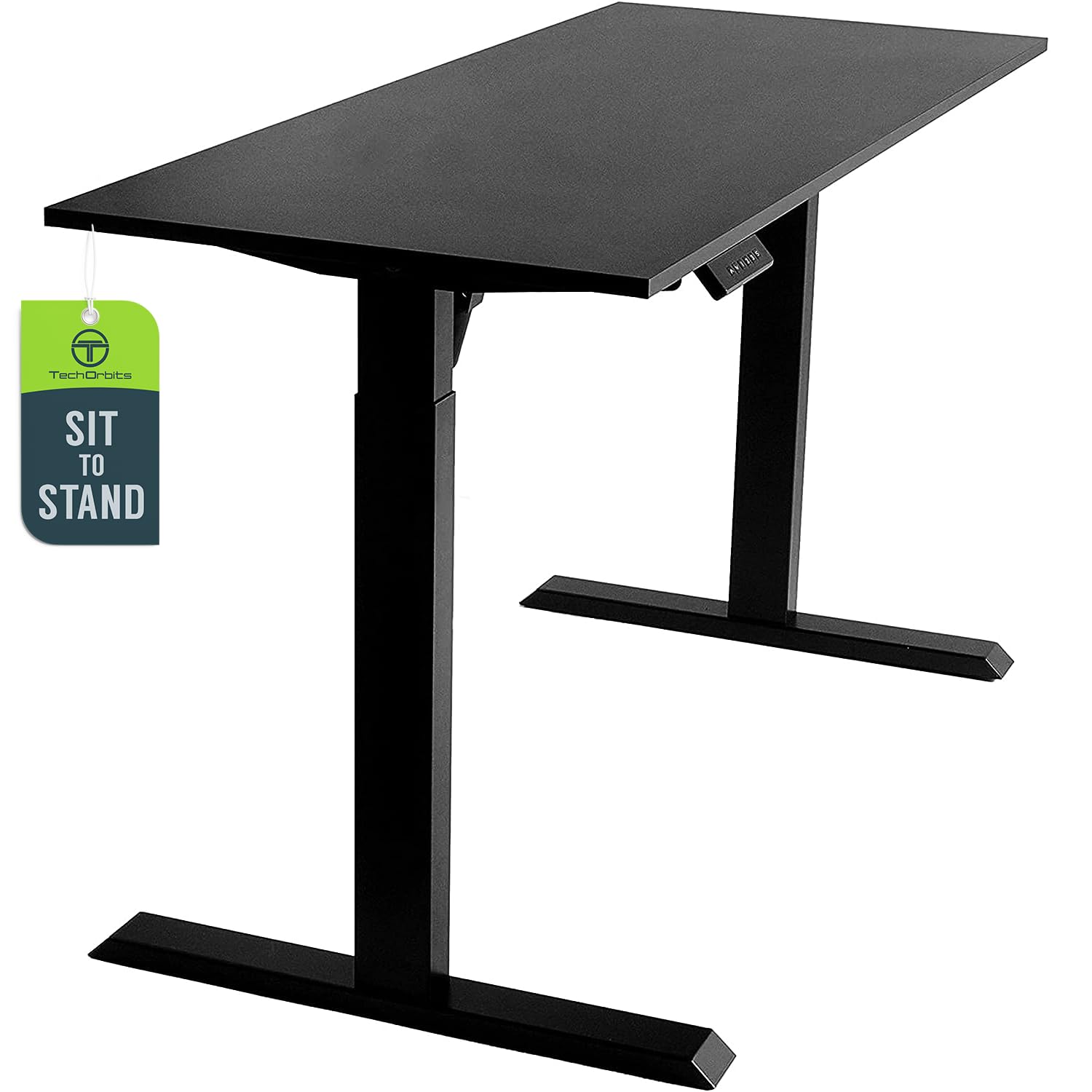 Image of TechOrbits Electric Standing Desk Frame 60 x 24 Inch Tabletop with Memory Settings and Adjustable Height