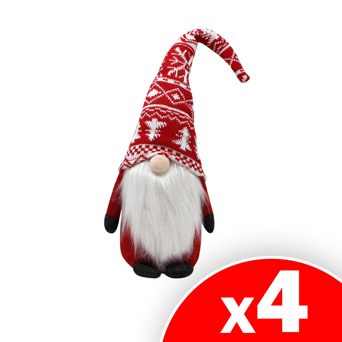 Image of JOYIN Christmas Gnome Swedish Santa Tomte Plush Red Gnome Tabletop Ornament Christmas Decoration, 4 Pack