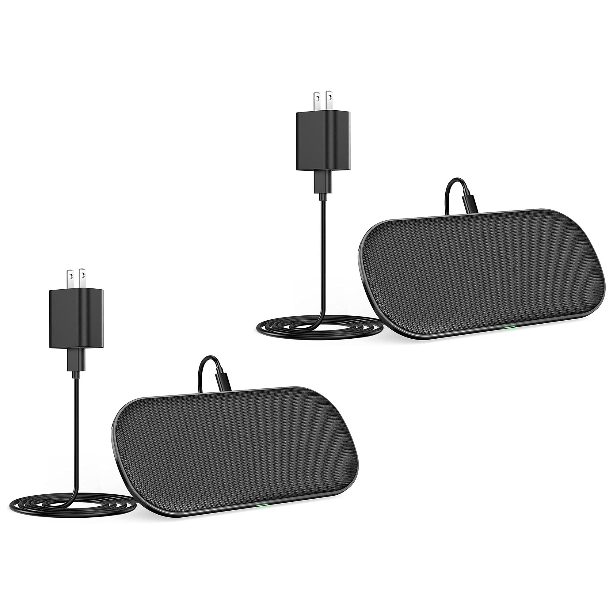 Image of Choetech Dual Wireless Charger, QI Certified 5 Coils Fast Wireless Charging Pad, 2 Pack