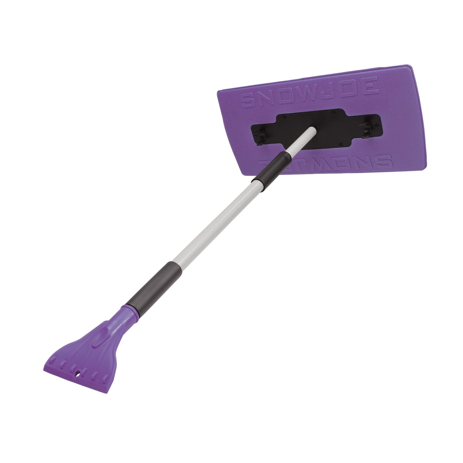 Image of Snow Joe Jumbo Telescoping Snow Broom + Ice Scraper, Purple
