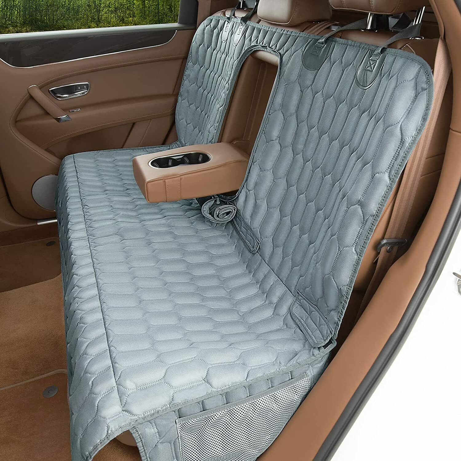 Image of Luxury Waterproof Dog Car Bench Seat Cover