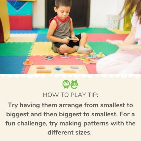 Activities with toddler peg puzzles