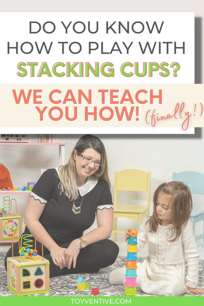 Stacking cups activity for preschoolers