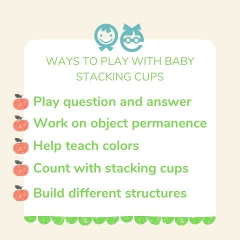Stacking cups activity for toddlers