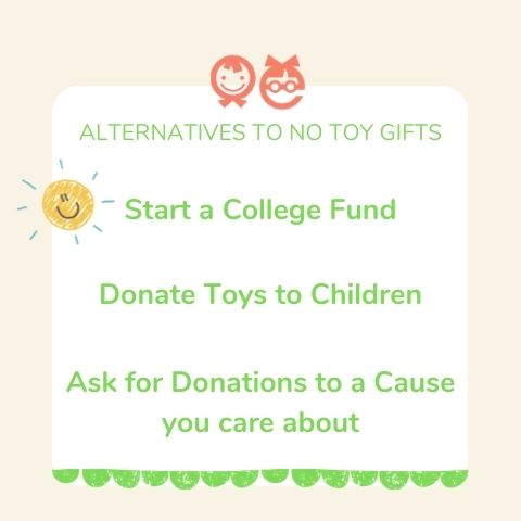 alternatives to no toy gifts