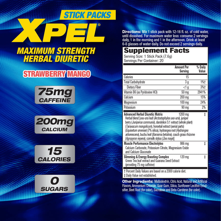 MHP Xpel Stick Packs Supplement Facts