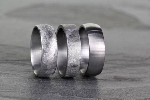 matt tantalum ring, textured tantalum ring and hammered tantalum ring