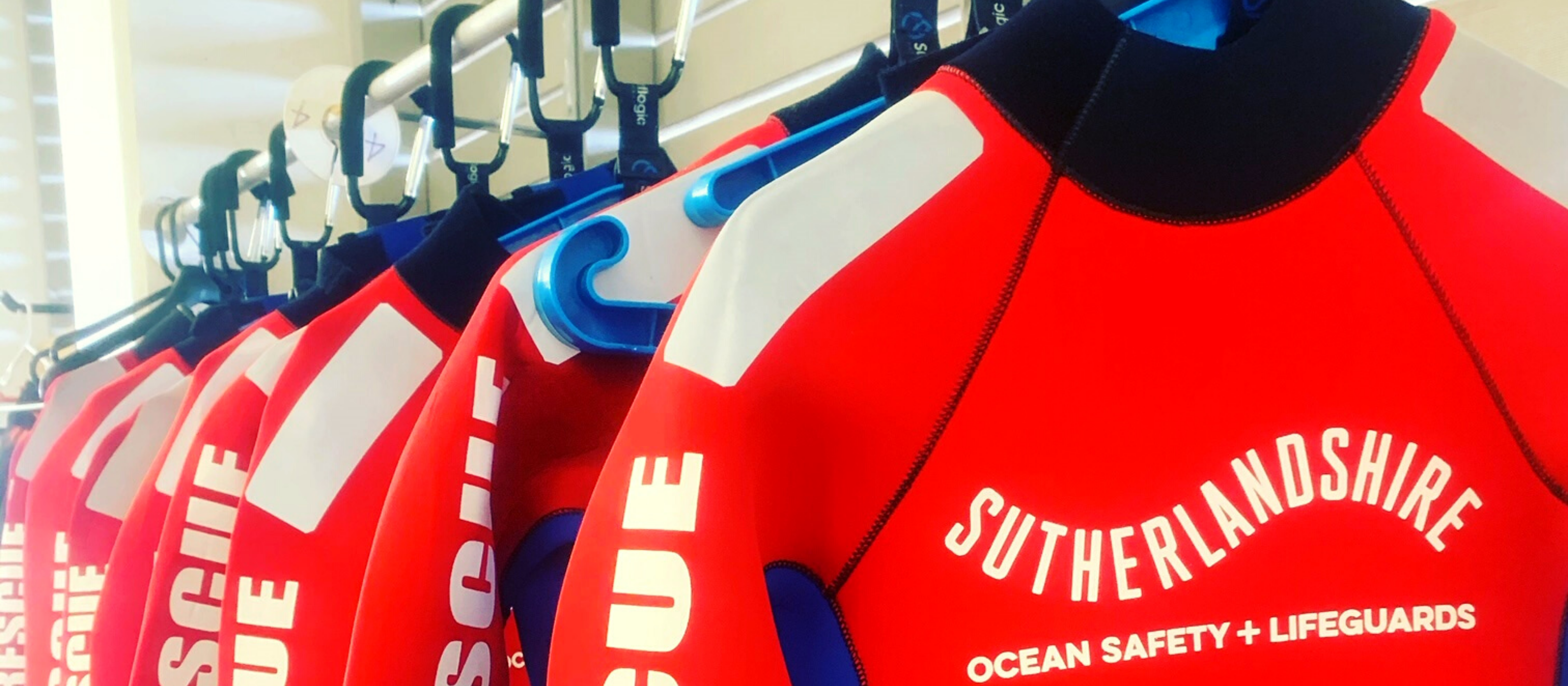 Surflogic Wetsuit Hangers in Use By Professional Lifeguards at Sutherland Shire Ocean Safety Guards