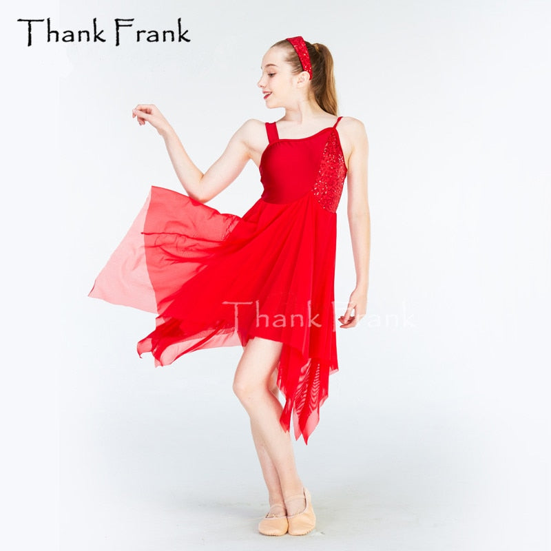 red lyrical dance dress