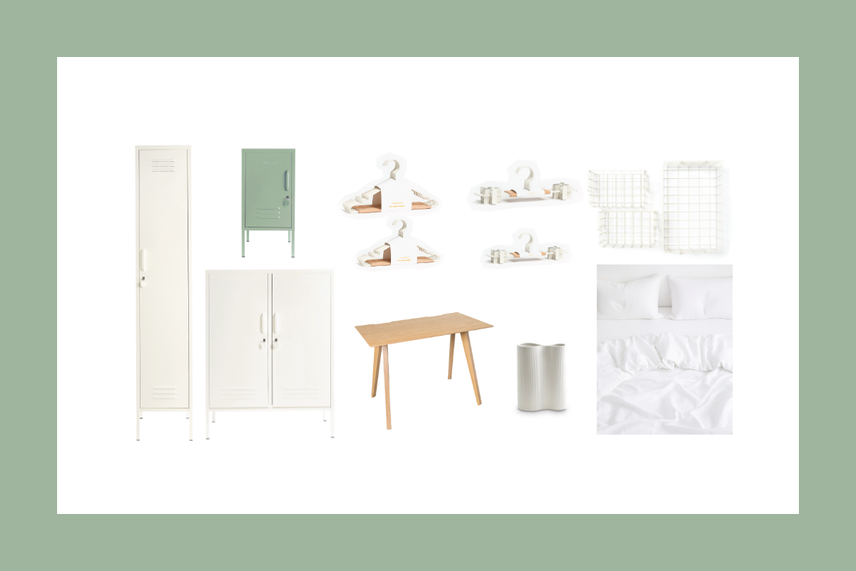 Minimalist interior trend mood board  