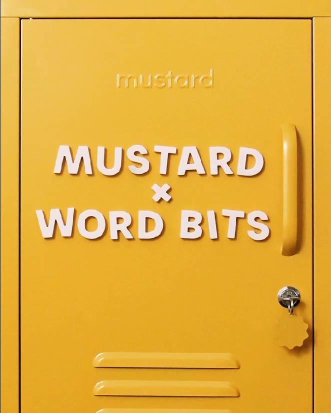 wordbits and mustard made - alphabet magnet exclusive collaboration