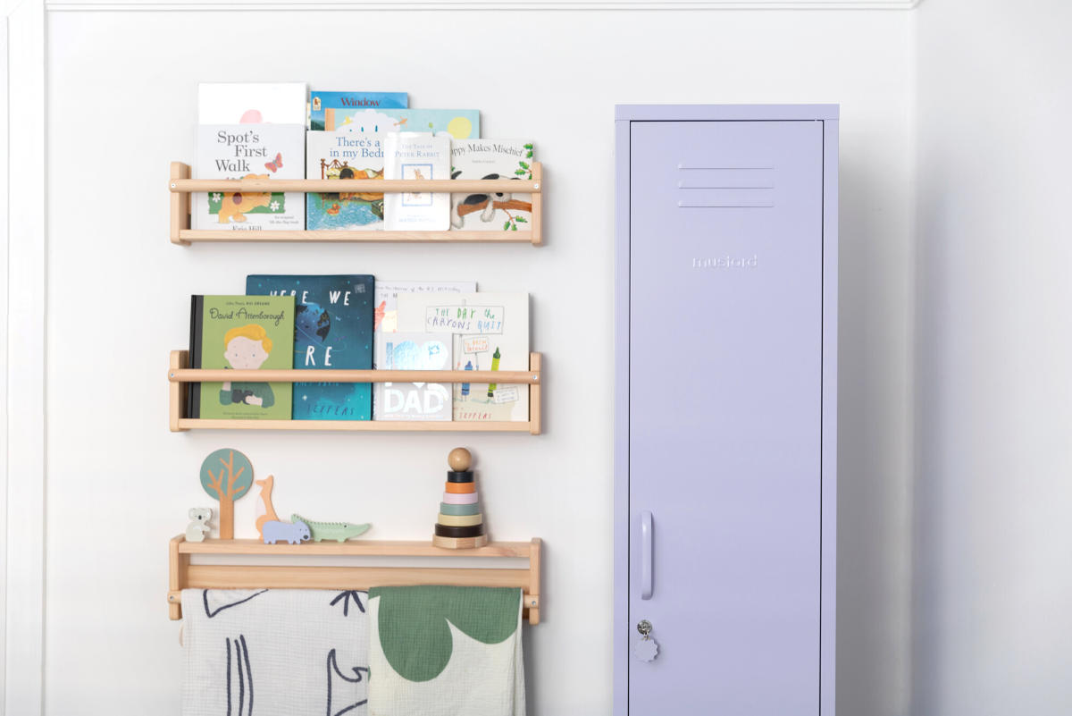 The Skinny locker wardrobe in lilac purple mustard made lockers