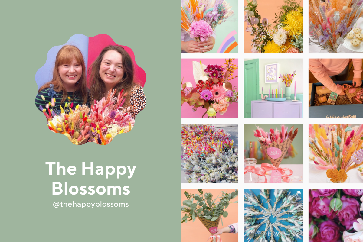 The Happy Blossoms colourful dried flowers sisters in business