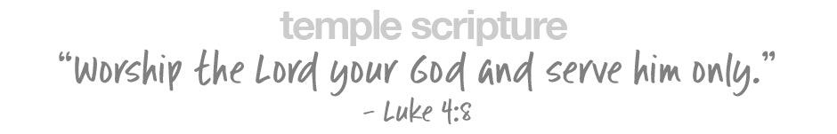 Worship the Lord your God and serve him only. - Luke 4:8