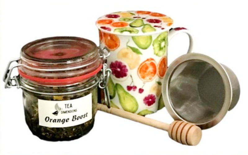 Orange Boost Tea Set - Tea Dimensions