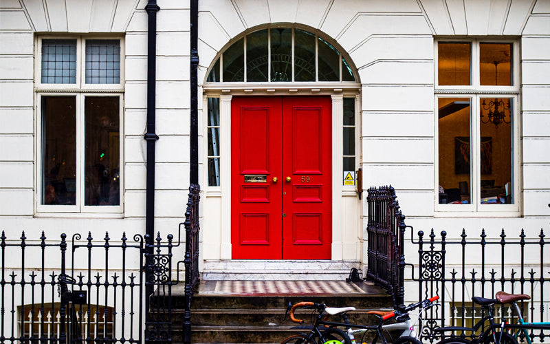 Red door brings happiness