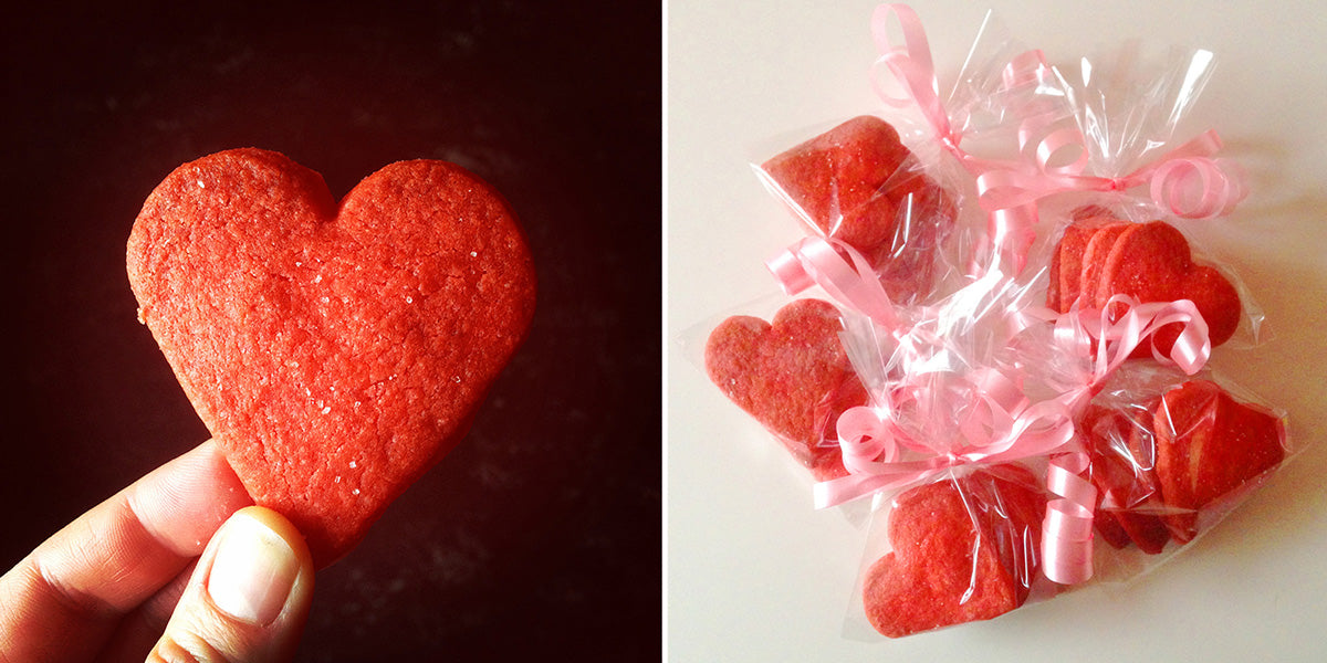 Red heart cookies