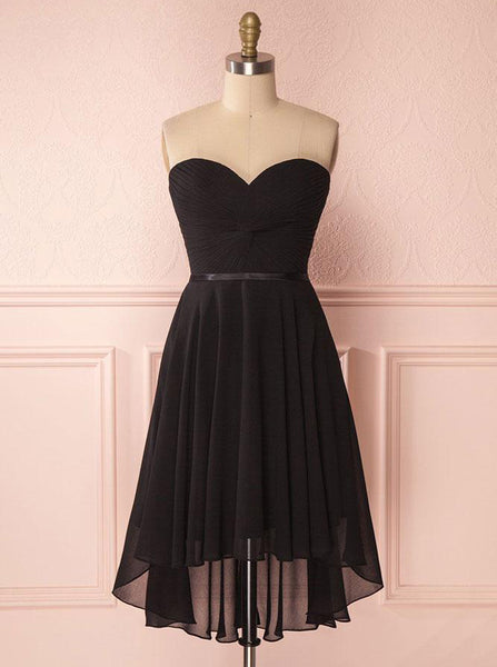 black bridesmaid dresses short