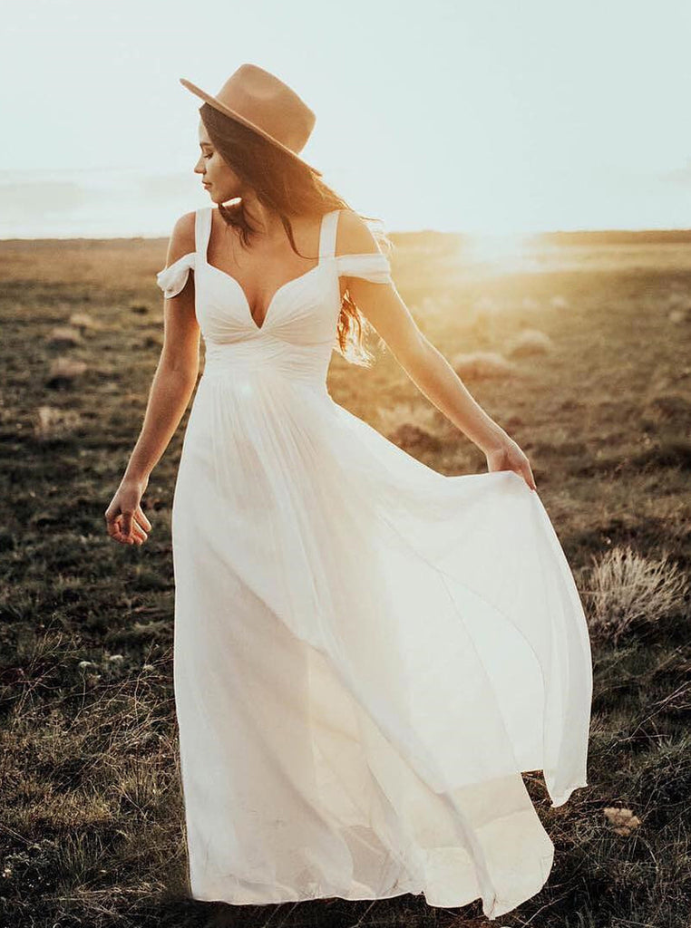 Destination Wedding Dresses Chiffon Wedding Dress Rustic Bridal