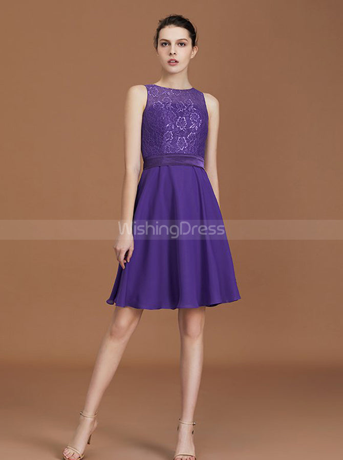 Elegant Bridesmaid Dresses,Short Bridesmaid Dress,Purple Bridesmaid Dr ...