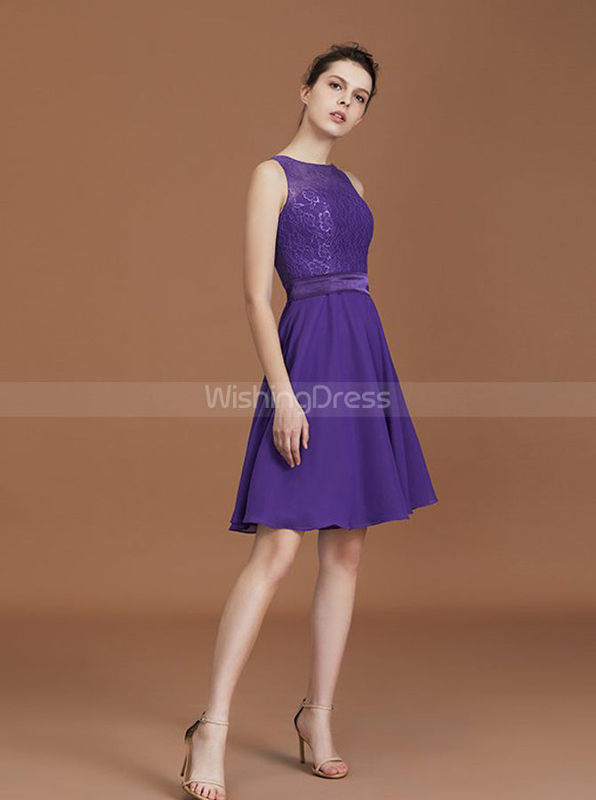 purple short gown