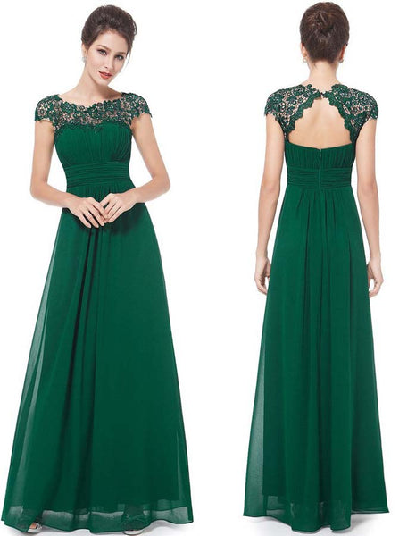 Forest Green Bridesmaid Dress,Chiffon Long Bridesmaid Dress,BD00086 ...