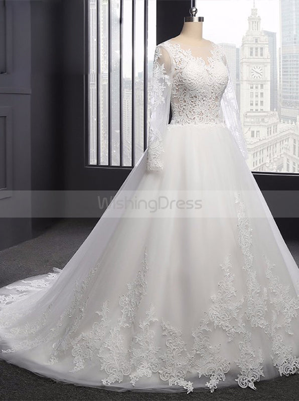 Formal Wedding Dresses,Wedding Dress with Sleeves,Classic Bridal Gown ...