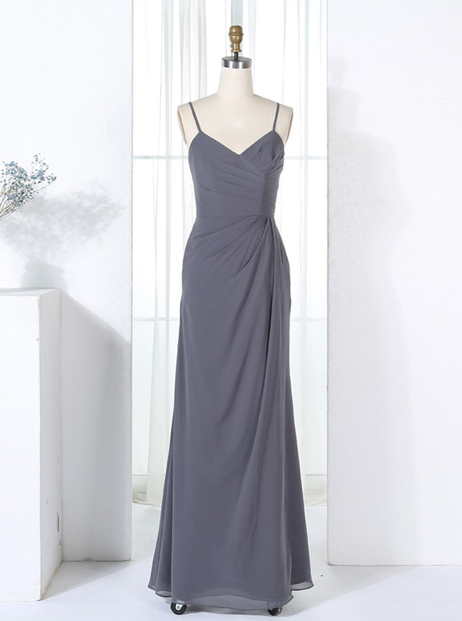 Grey Bridesmaid Dresses,Sheath Bridesmaid Dress,Bridesmaid Dress with ...