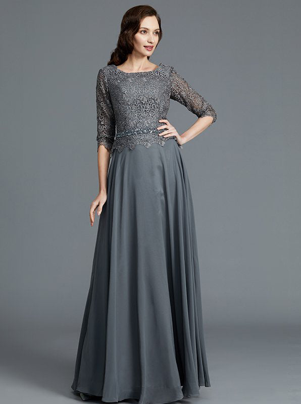 Grey Mother of the Bride Dresses,Mother Dress with Sleeves,Elegant Mot ...