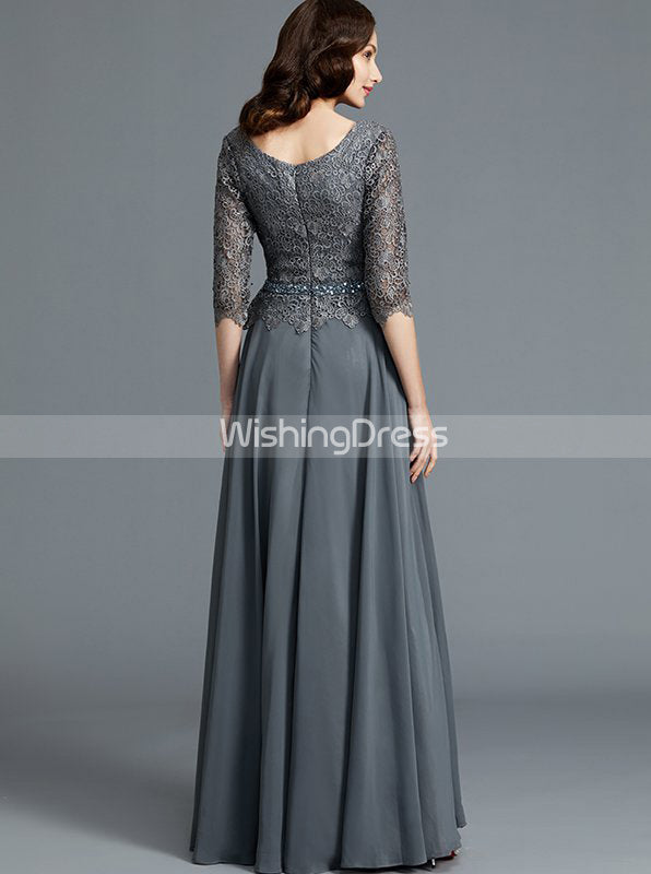 Grey Mother of the Bride Dresses,Mother Dress with Sleeves,Elegant Mot ...