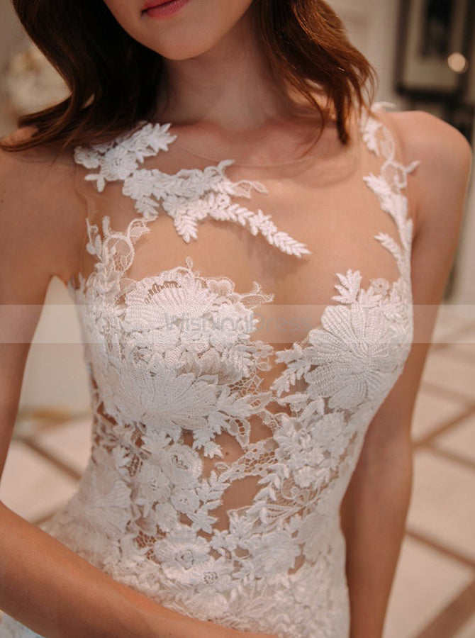 Lace Wedding Dressessee Through Wedding Dressmodern Wedding Dresswd Wishingdress 