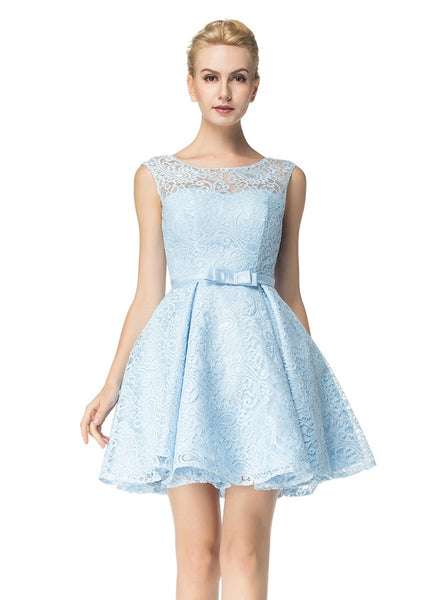 Light Blue Sweet 16 Dresses,Lace Homecoming Dresses,Short Mini Sweet 1 ...