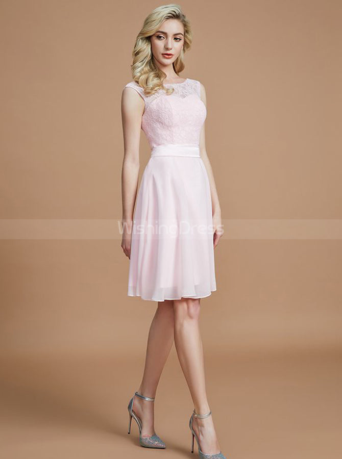 baby pink knee length dress