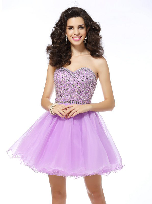 Lilac Sweet 16 Dresses,Sparkly Sweet 16 Dress,Beaded Homecoming Dress ...