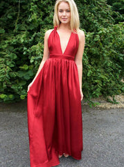 red silk bridesmaid dresses