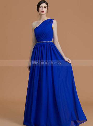 Royal Blue Bridesmaid Dresses,Backless Bridesmaid Dress,Long Chiffon B ...