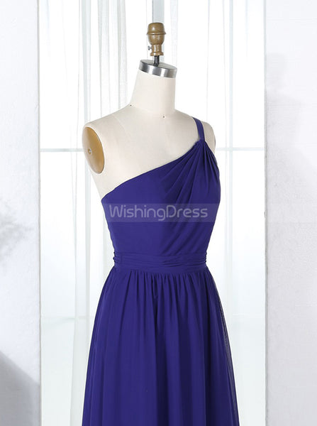 Royal Blue Bridesmaid Dresses,Simple One Shoulder Bridesmaid Dress,BD0 ...