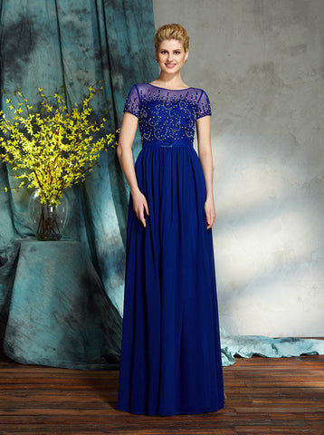 royal blue mother of the bride gowns