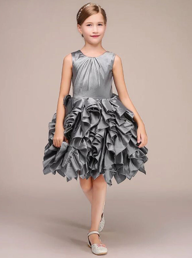 Tween Girls Silver Party Dresses