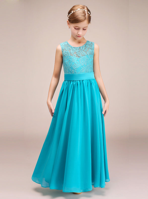 Turquoise Junior Bridesmaid Dresses,Long Junior Bridesmaid Dress,JB000 ...