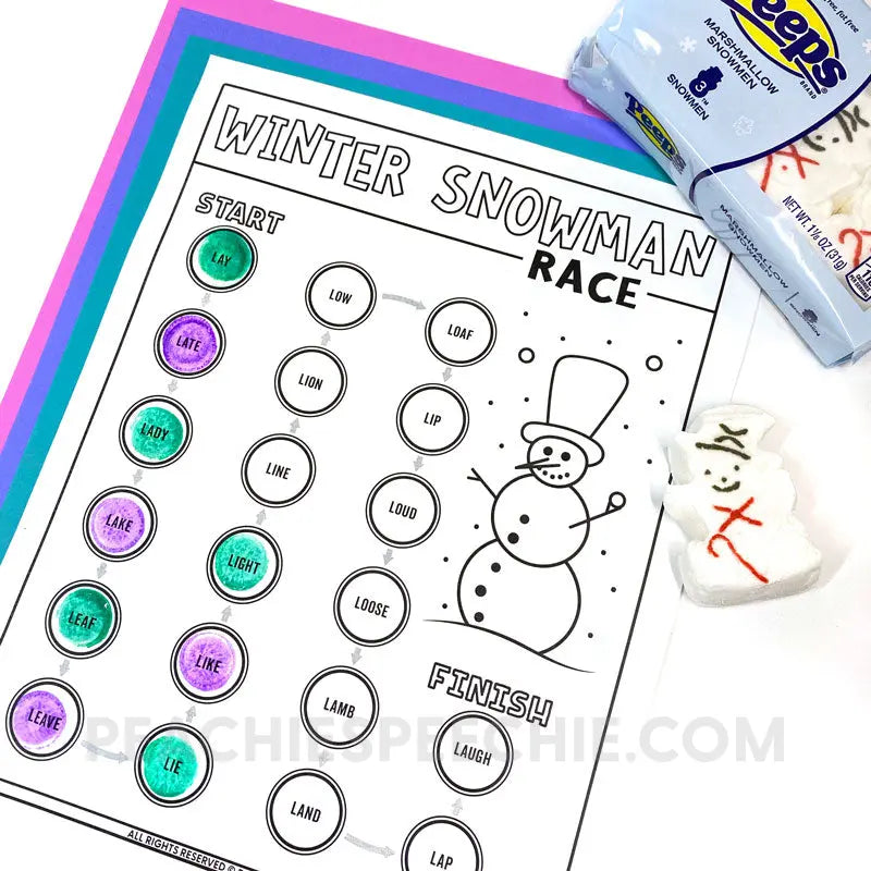 SNOWMAN JAR-Build a Snowman Theme Play-Snowman Kit-Speech Therapy