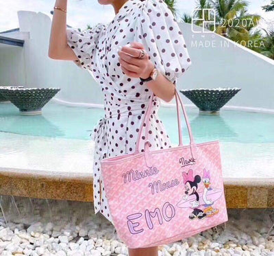 2pcs Set Minnie Mouse Pink Large Capacity Tote Bag Ustreetstyle