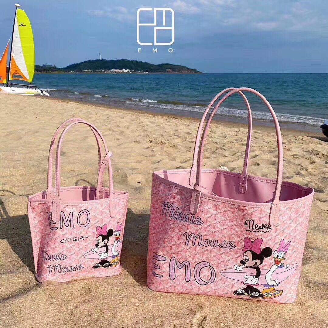 2pcs Set Minnie Mouse Pink Large Capacity Tote Bag Ustreetstyle